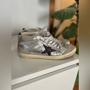 Golden Goose GOAT Mid Star 'Silver Laminated' sneakers Sz 40